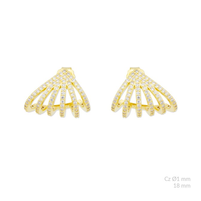 Pendientes de Plata de Ley con circonitas