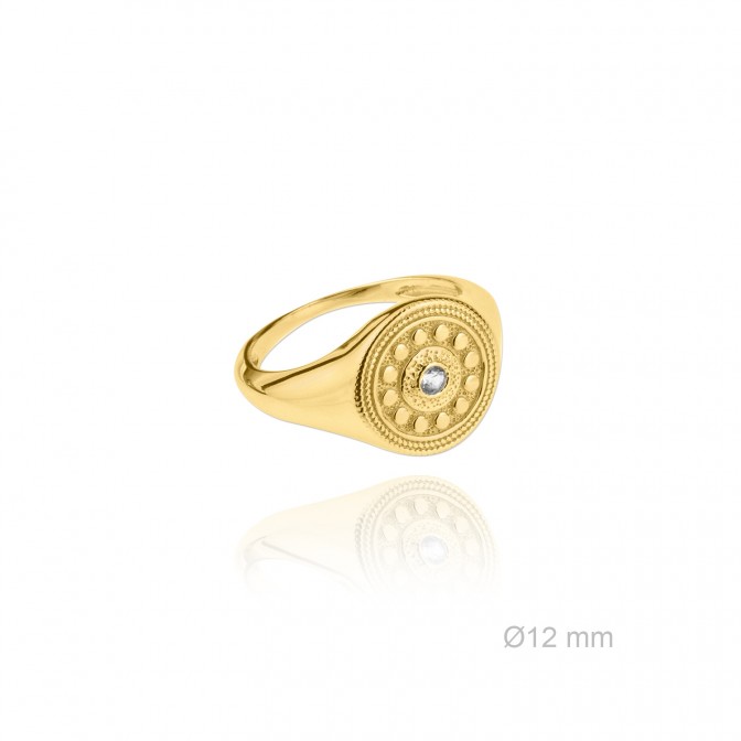 Sortija de Plata de Ley y circonita