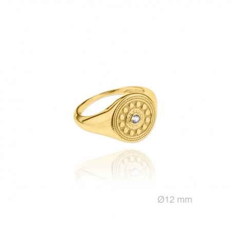 Sortija de Plata de Ley y circonita