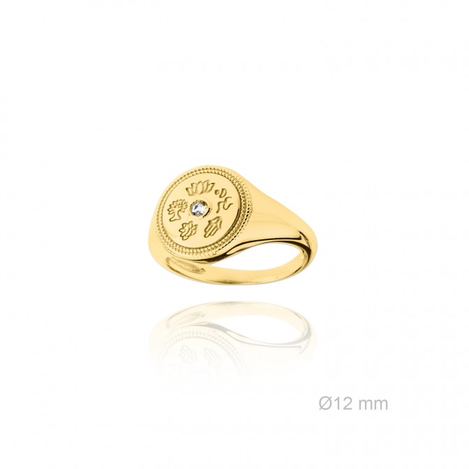 Sortija de Plata de Ley y circonita