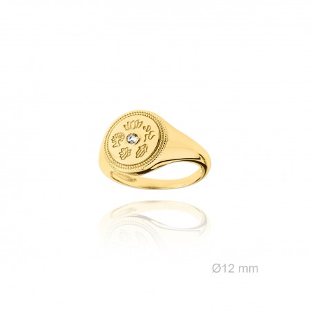 Sortija de Plata de Ley y circonita