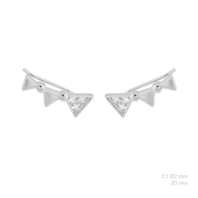 Pendientes de Plata de Ley con circonitas