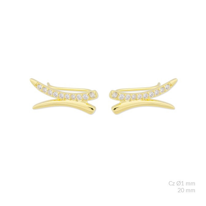 Pendientes de Plata de Ley con circonitas