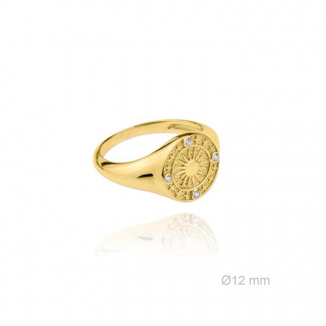 Sortija de Plata de Ley y circonita