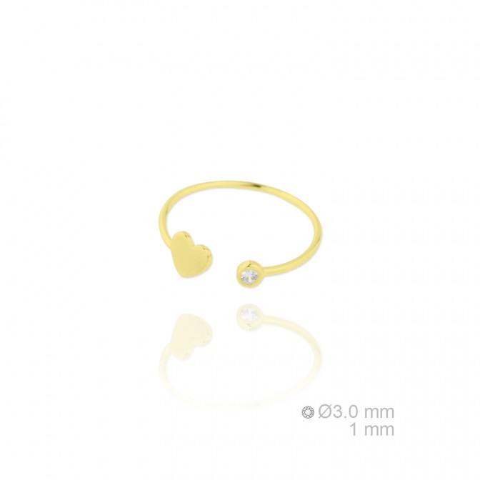 Sortija de Plata de Ley y circonita