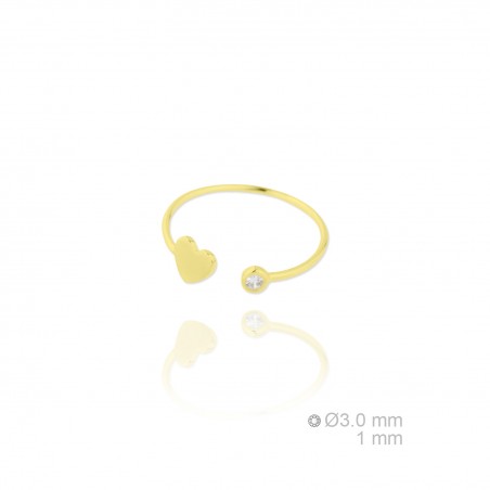 Sortija de Plata de Ley y circonita