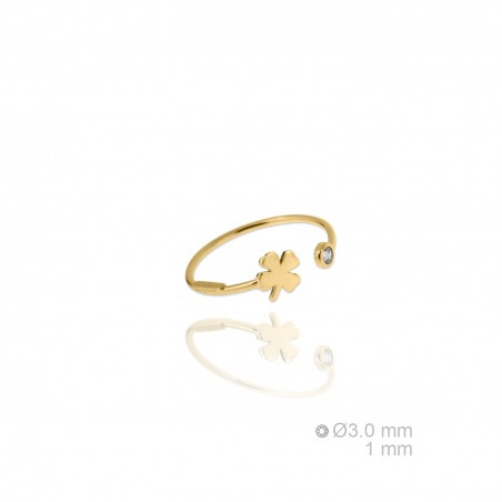 Sortija de Plata de Ley y circonita