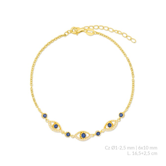 Pulsera de Plata de Ley con circonitas