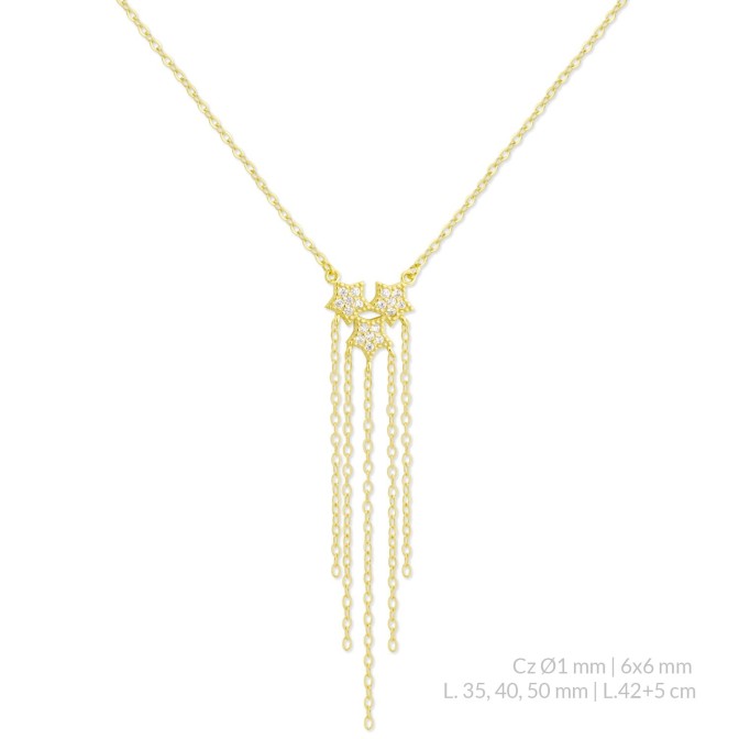 Gargantilla de Plata de Ley con circonitas