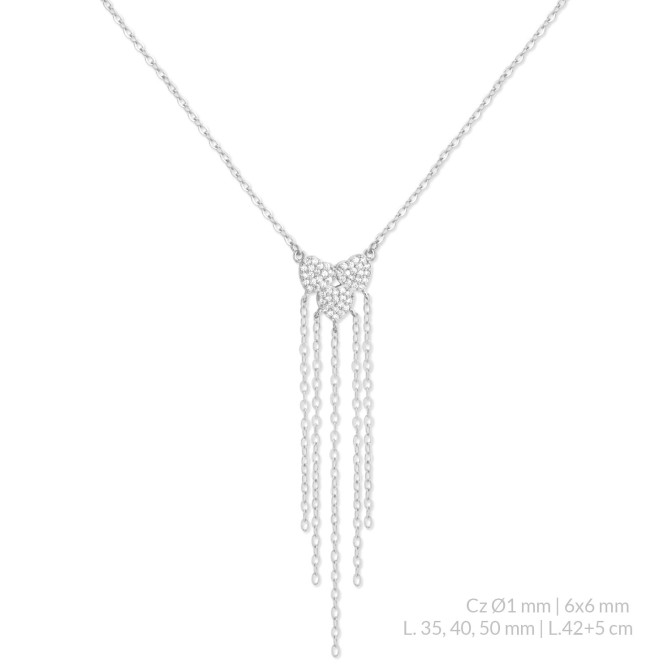 Gargantilla de Plata de Ley con circonitas