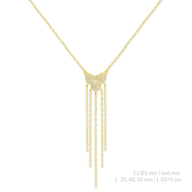 Gargantilla de Plata de Ley con circonitas