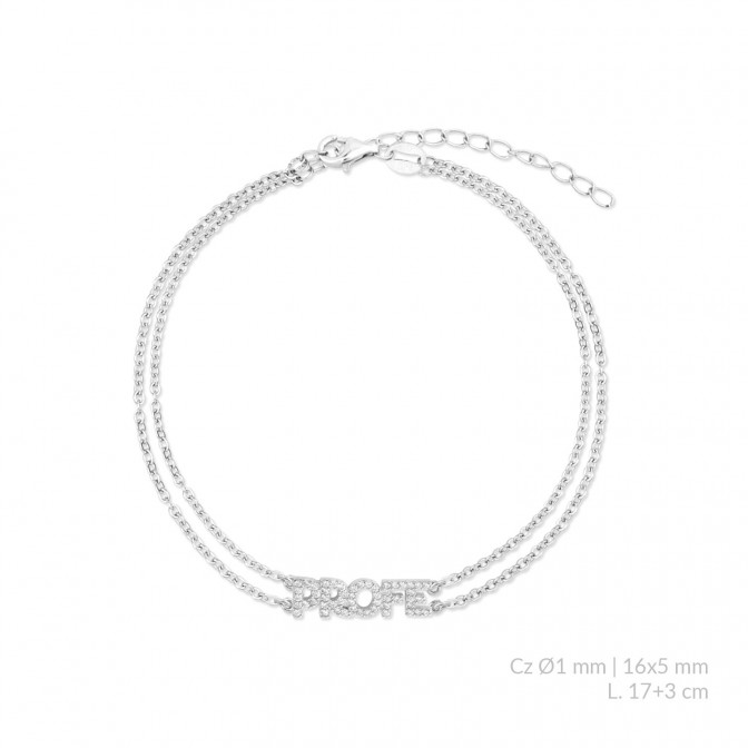 Pulsera de Plata de Ley con circonitas