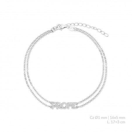 Pulsera de Plata de Ley con circonitas