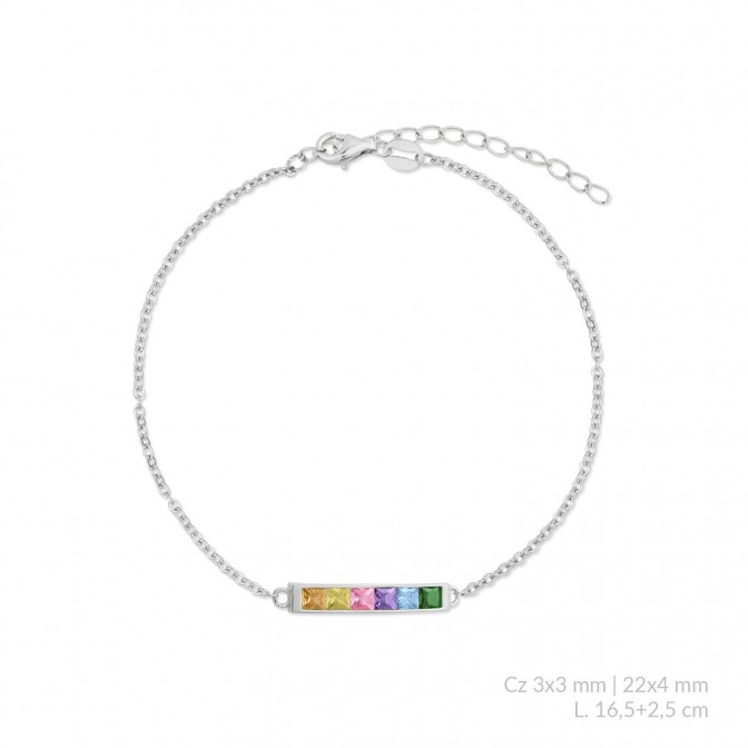 Pulsera de Plata de Ley con circonitas