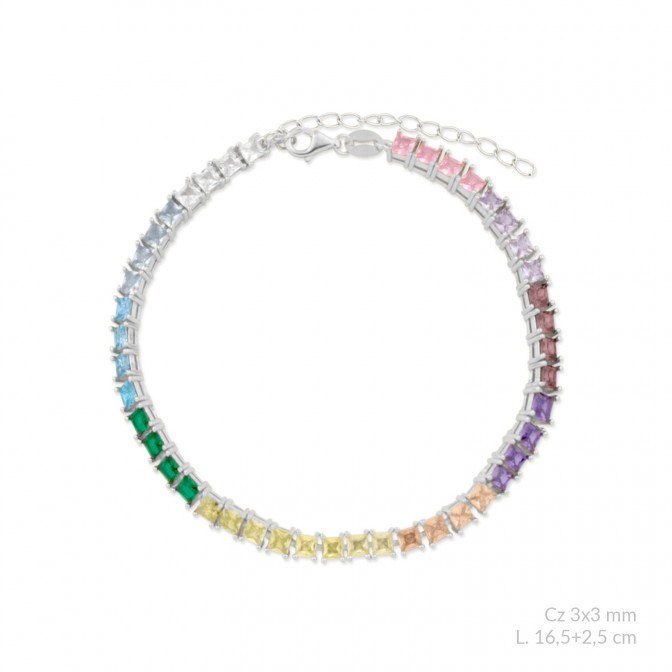 Pulsera de Plata de Ley con circonitas