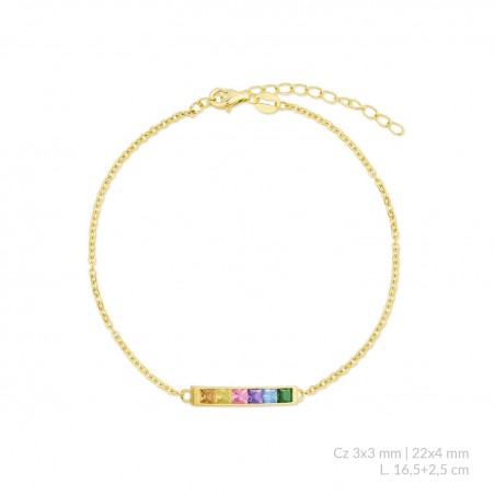 Pulsera de Plata de Ley con circonitas