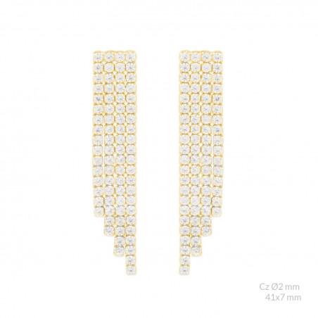 Pendientes de Plata de Ley con circonitas