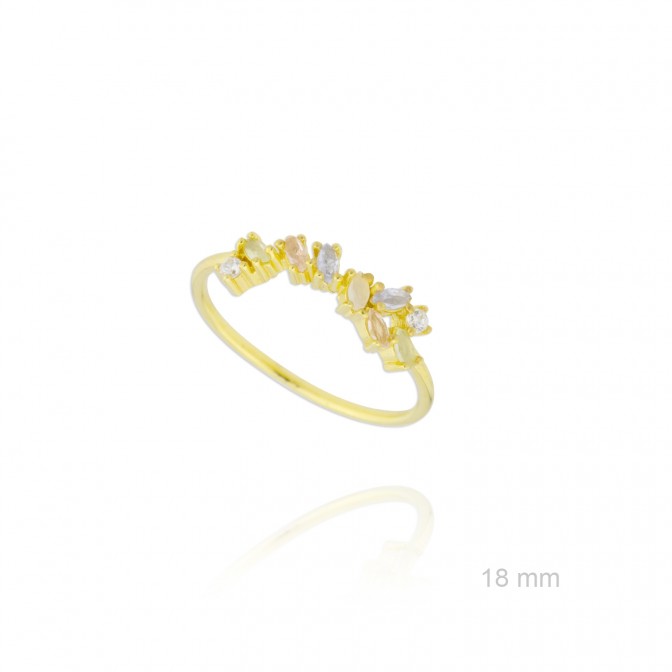 Sortija de Plata de Ley y circonita