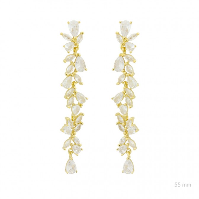 Pendientes de Plata de Ley con circonitas