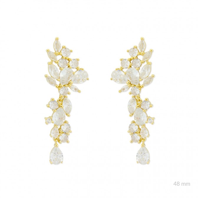 Pendientes de Plata de Ley con circonitas