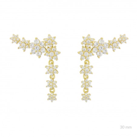 Pendientes de Plata de Ley con circonitas