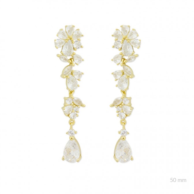 Pendientes de Plata de Ley con circonitas