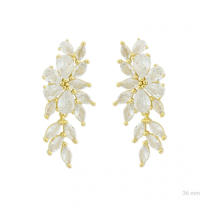 Pendientes de Plata de Ley con circonitas