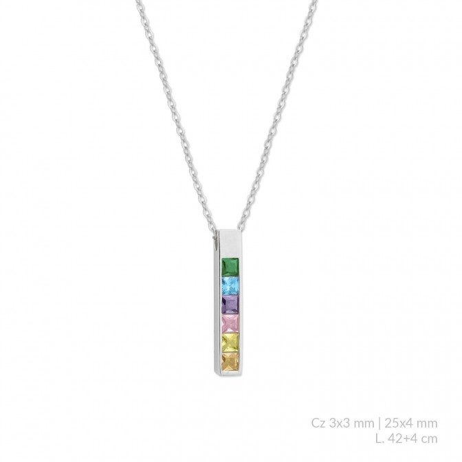 Gargantilla de Plata de Ley con circonitas