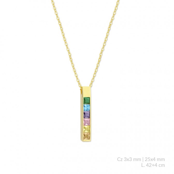 Gargantilla de Plata de Ley con circonitas