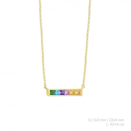 Gargantilla de Plata de Ley con circonitas