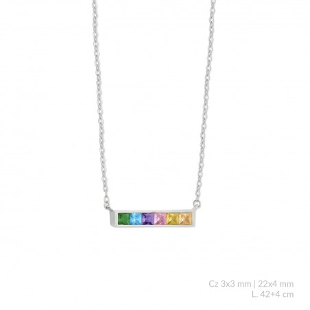 Gargantilla de Plata de Ley con circonitas