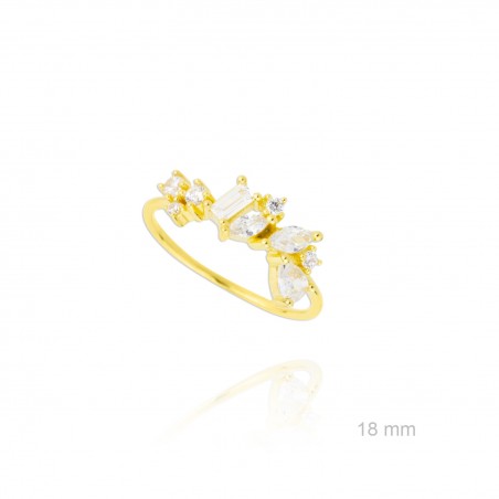 Sortija de Plata de Ley y circonita