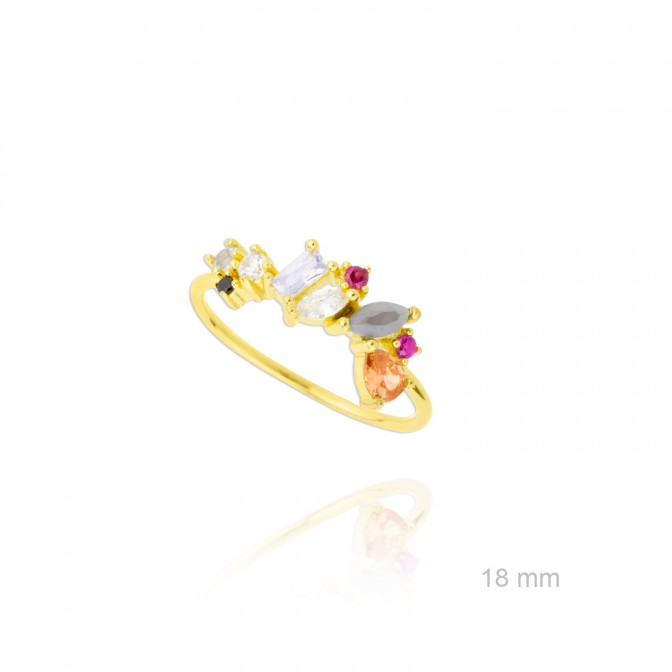 Sortija de Plata de Ley y circonita