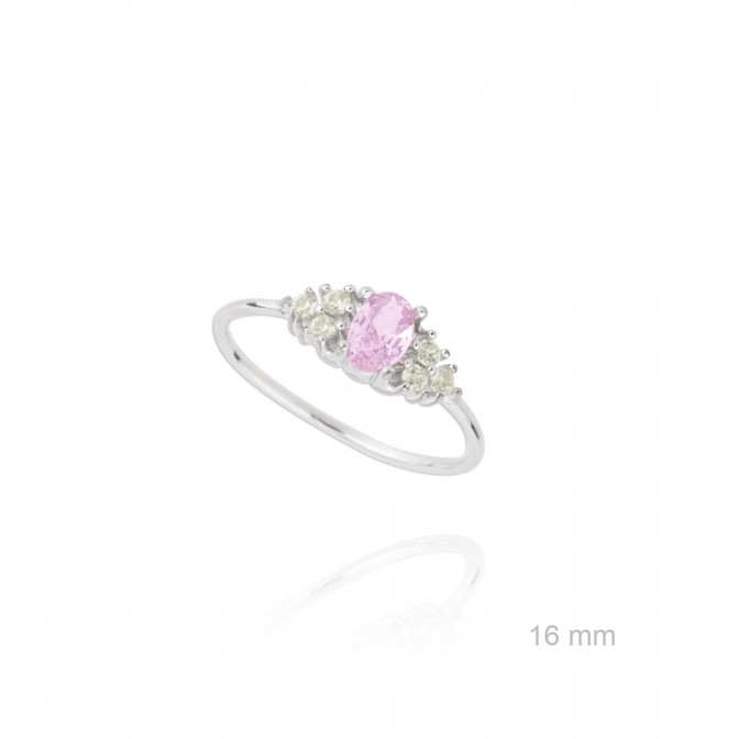 Sortija de Plata de Ley y circonita