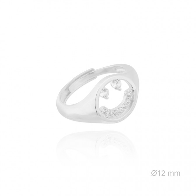 Sortija de Plata de Ley con circonitas