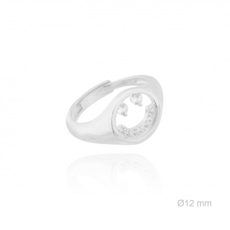 Sortija de Plata de Ley con circonitas