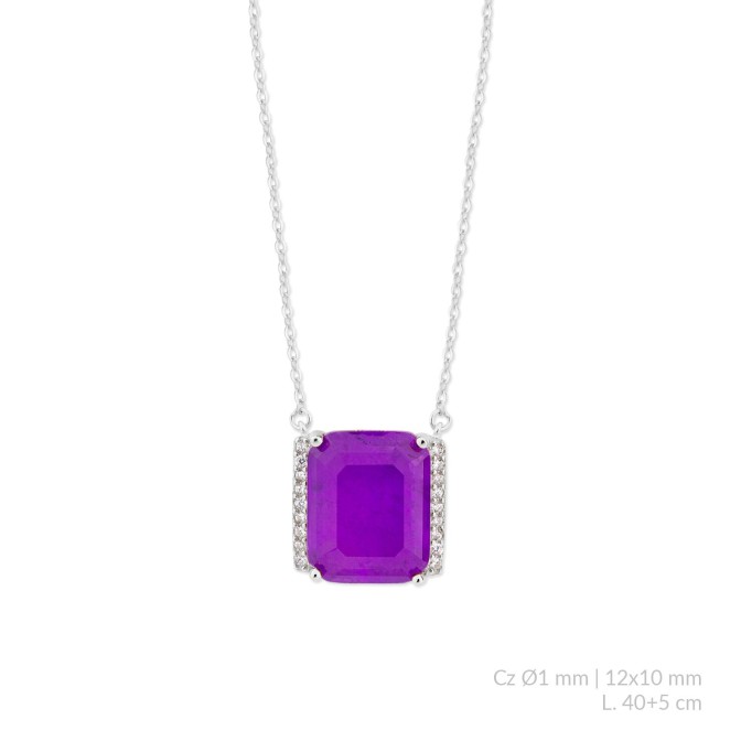 Gargantilla de Plata de Ley con circonitas