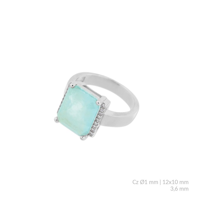 Anillo de Plata de Ley con circonitas