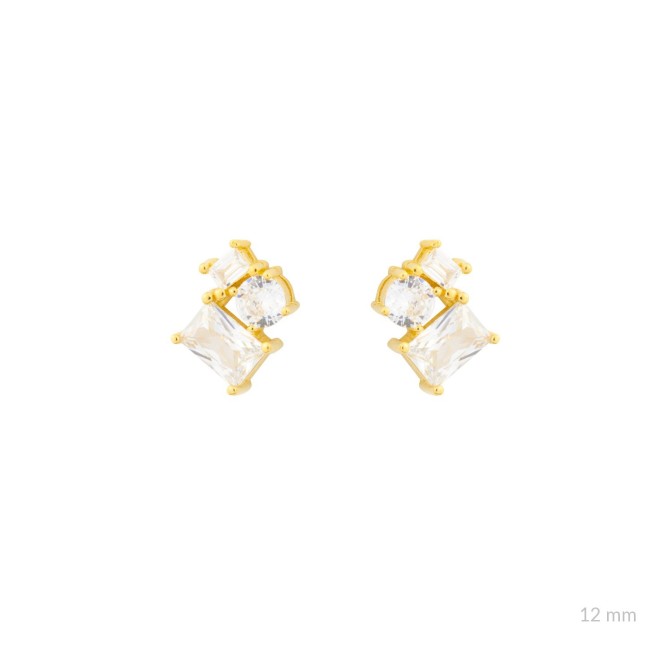 Pendientes de Plata de Ley con circonitas