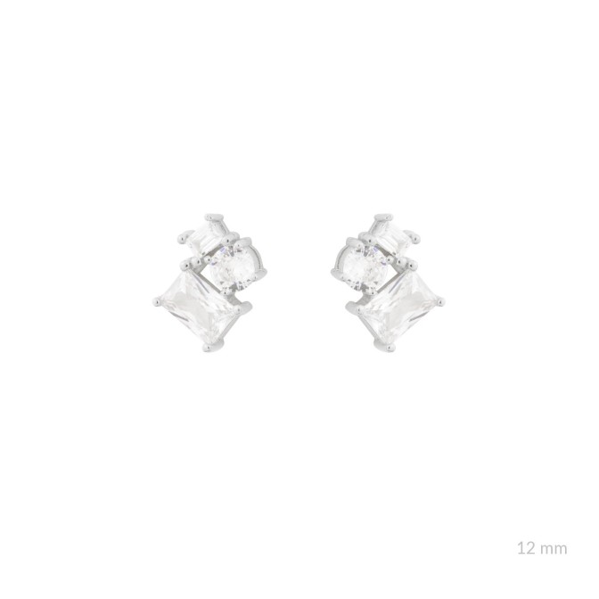 Pendientes de Plata de Ley con circonitas