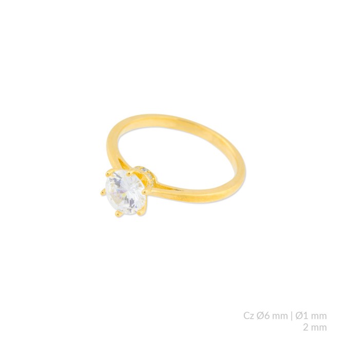 Anillo de Plata de Ley con circonitas