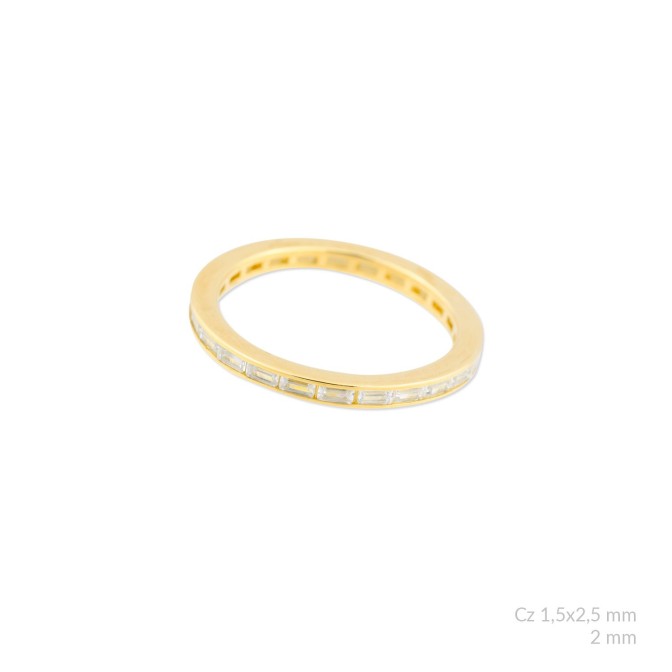 Anillo de Plata de Ley con circonitas