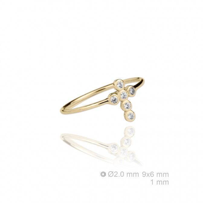 Sortija de Plata de Ley y circonita