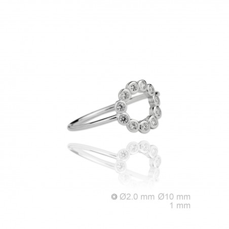 Sortija de Plata de Ley y circonita