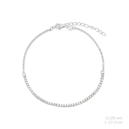 Pulsera de Plata de Ley con circonitas