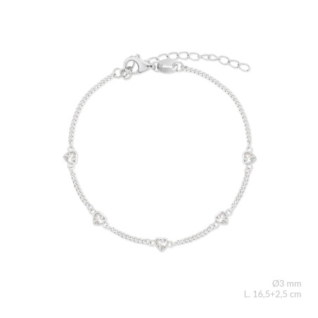 Pulsera de Plata de Ley con circonitas