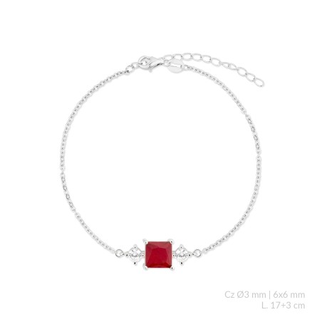 Pulsera de Plata de Ley con circonitas