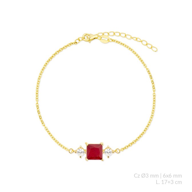 Pulsera de Plata de Ley con circonitas