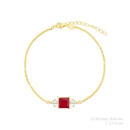 Pulsera de Plata de Ley con circonitas