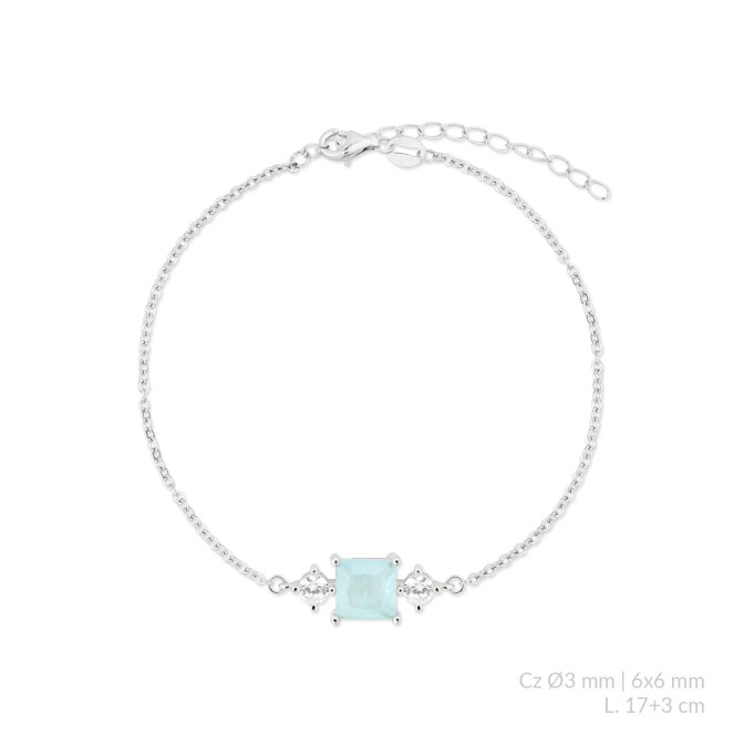 Pulsera de Plata de Ley con circonitas
